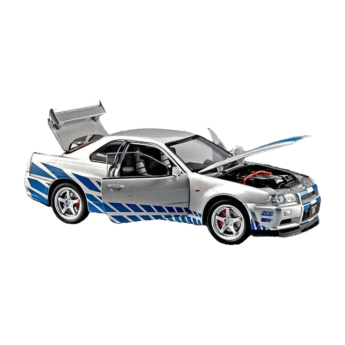 R34 replica with doors and hood open